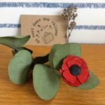 du vent dans mes valises - broche en cuir coquelicot made in France