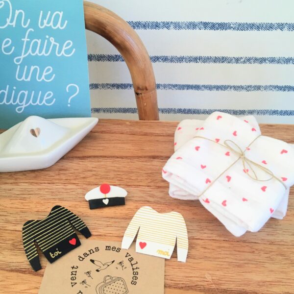 du vent dans mes valises - broche mariniere made in France
