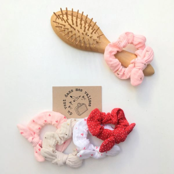 du vent dans mes valises - mini chouchou chou double gaze made in France