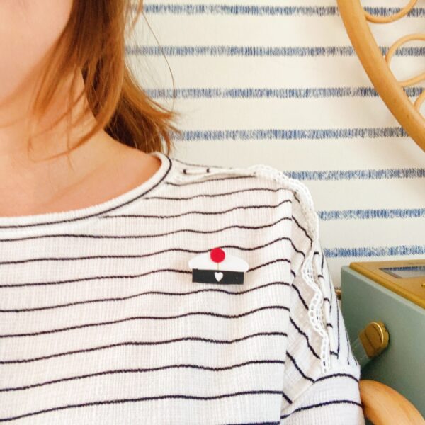 broche béret de marin fabrication artisanale française - du vent dans mes valises