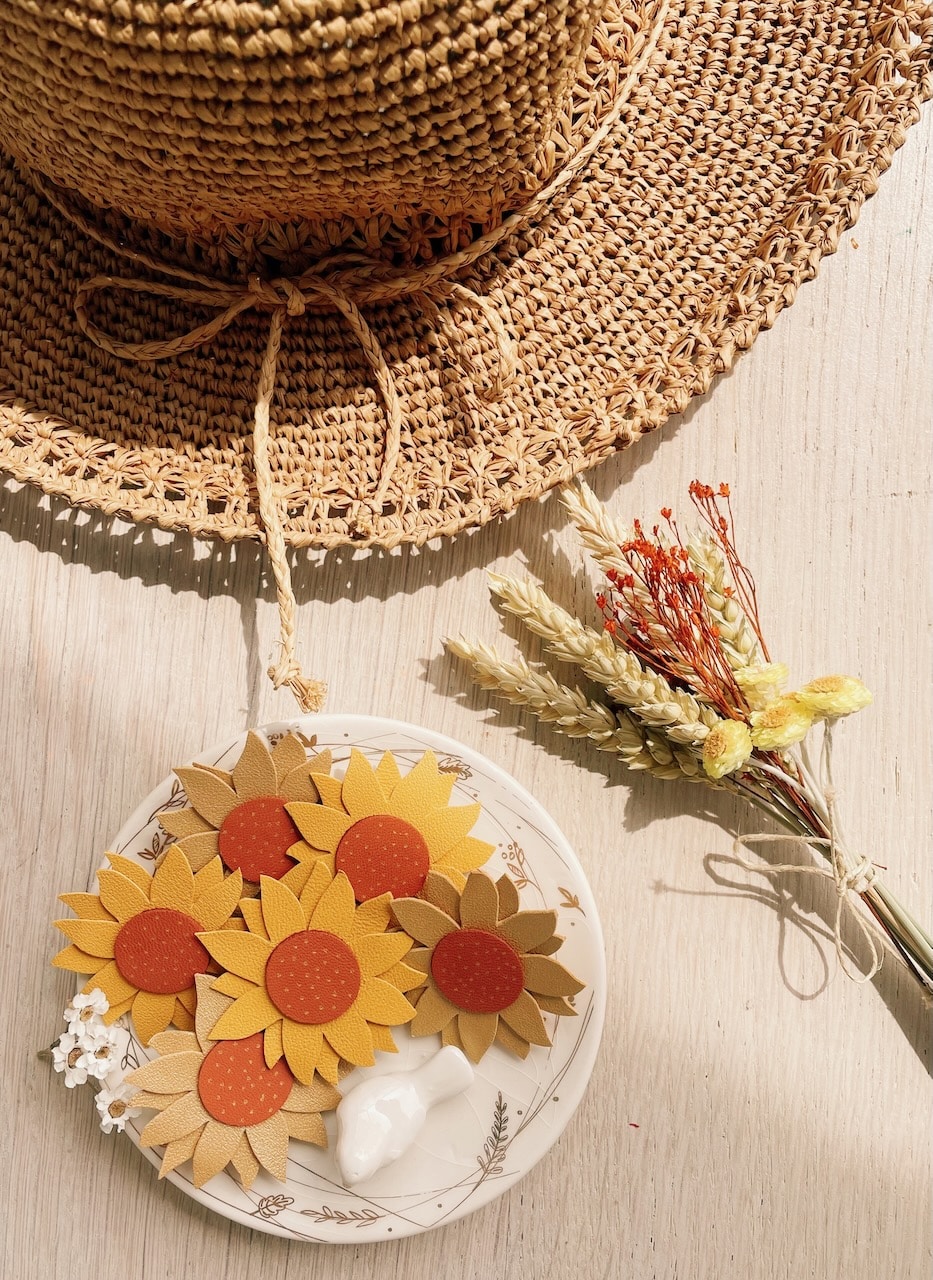 jolie broche tournesol fleur de soleil, une touche bohème chic et champêtre pour les robes et tenues d'été ©duventdansmesvalises 14