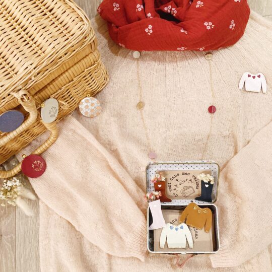 accessoires en cuir ornements décorations de Noël fabrication artisanale française - du vent dans mes valises