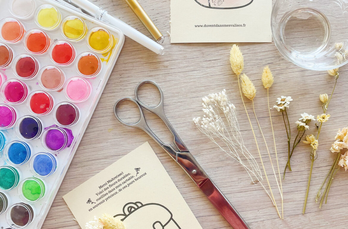 YUZNA - 10 Cartes De Remerciement DIY Avec Enveloppes Kraft Et Autocollants - 12x18 Cm - Parfait Pour Maîtresse, Cadeaux