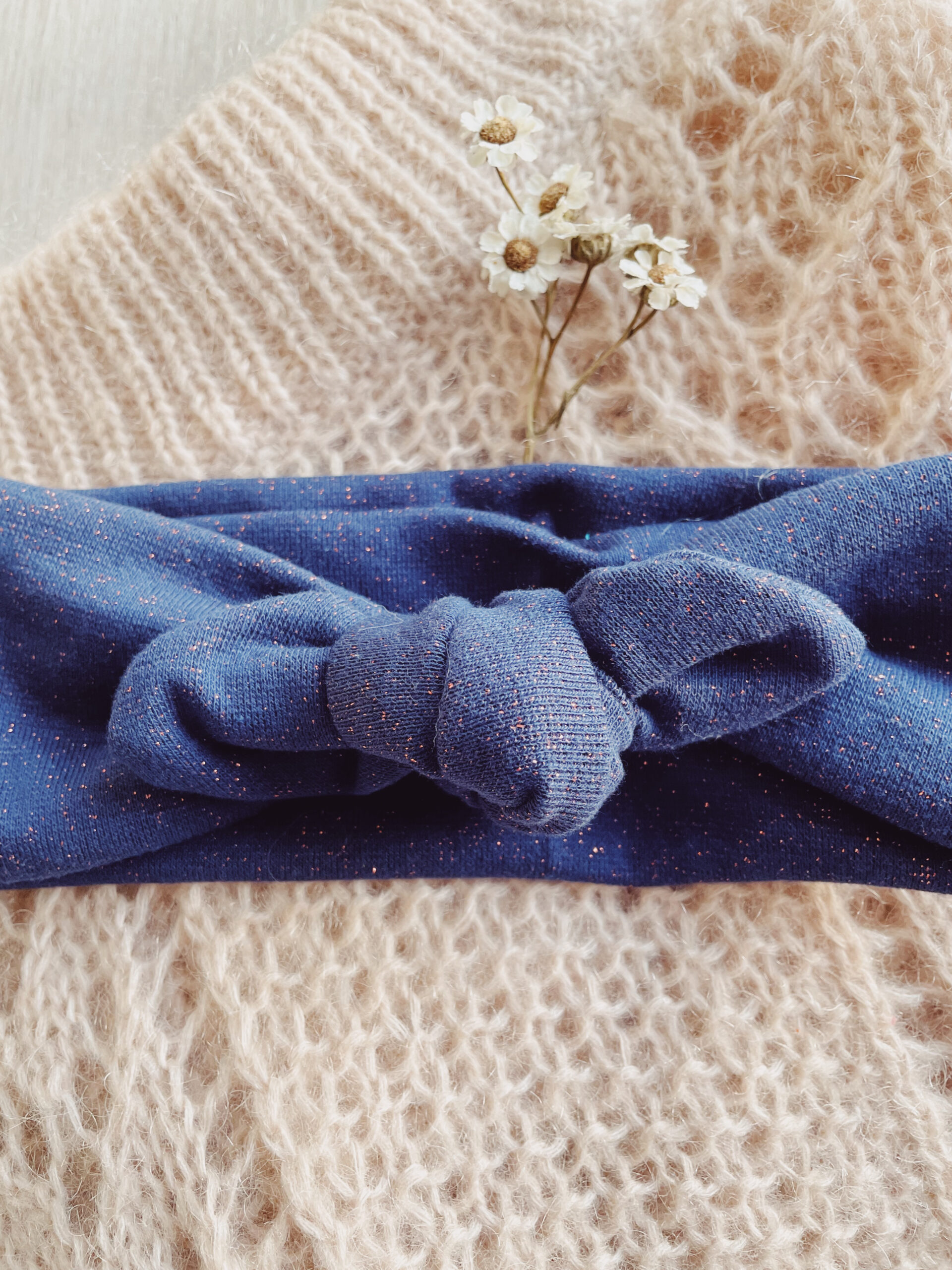 bandeau extensible femme en coton à paillettes fabriqué en France © du vent dans mes valises 10