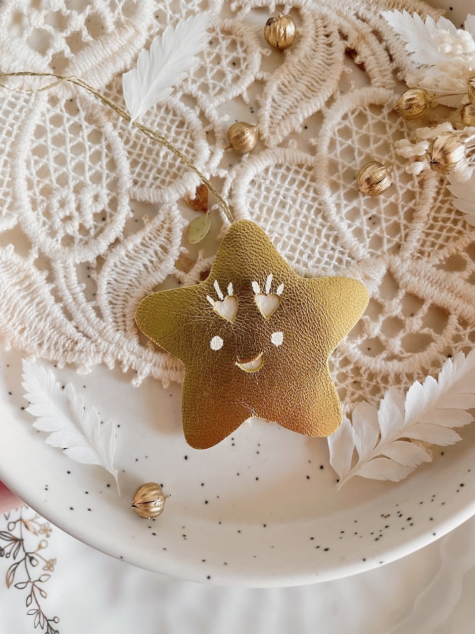 ornement artisanal étoile de sapin durable décoration de Noël made in France © du vent dans mes valises 2
