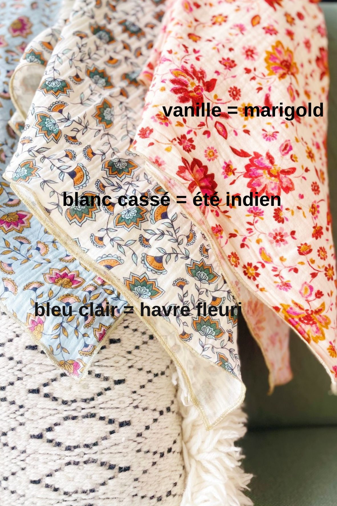 joli foulard bohème en coton imprimé fleuri fleurs perses indiennes blockprinted fabrication française ©duventdansmesvalises 25