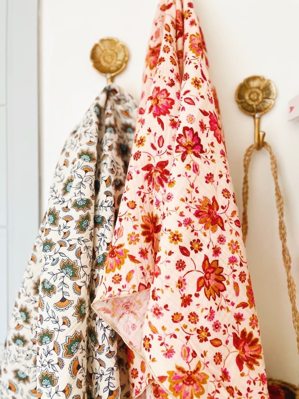 joli foulard bohème en coton imprimé fleuri fleurs perses indiennes blockprinted fabrication française ©duventdansmesvalises 5
