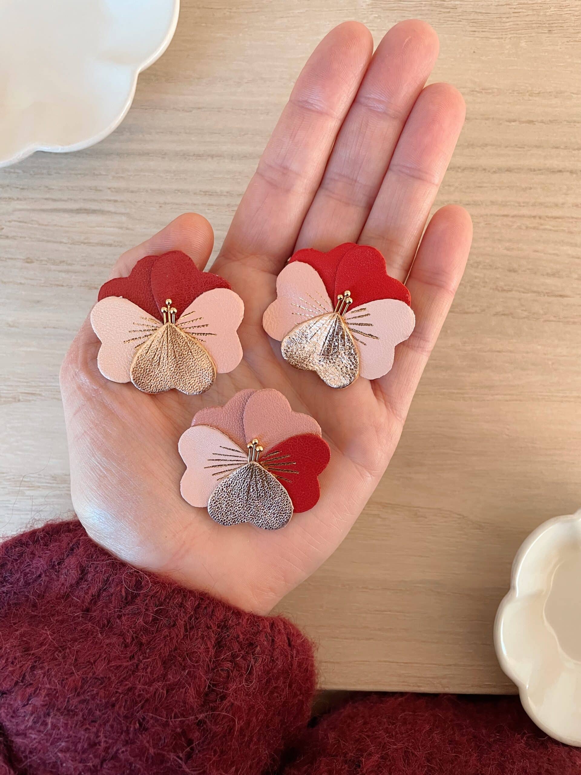 Broche de fête rose Grande broche de fleur Broche élégante pour les