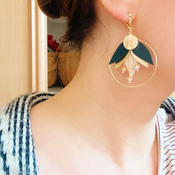 boucles d'oreilles clips oreilles non percées