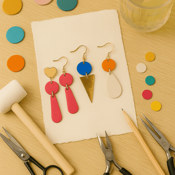 Boucles d'oreilles légères et colorées – atelier créatif été