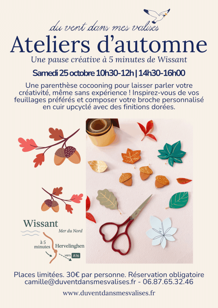 affiche atelier créatif automne