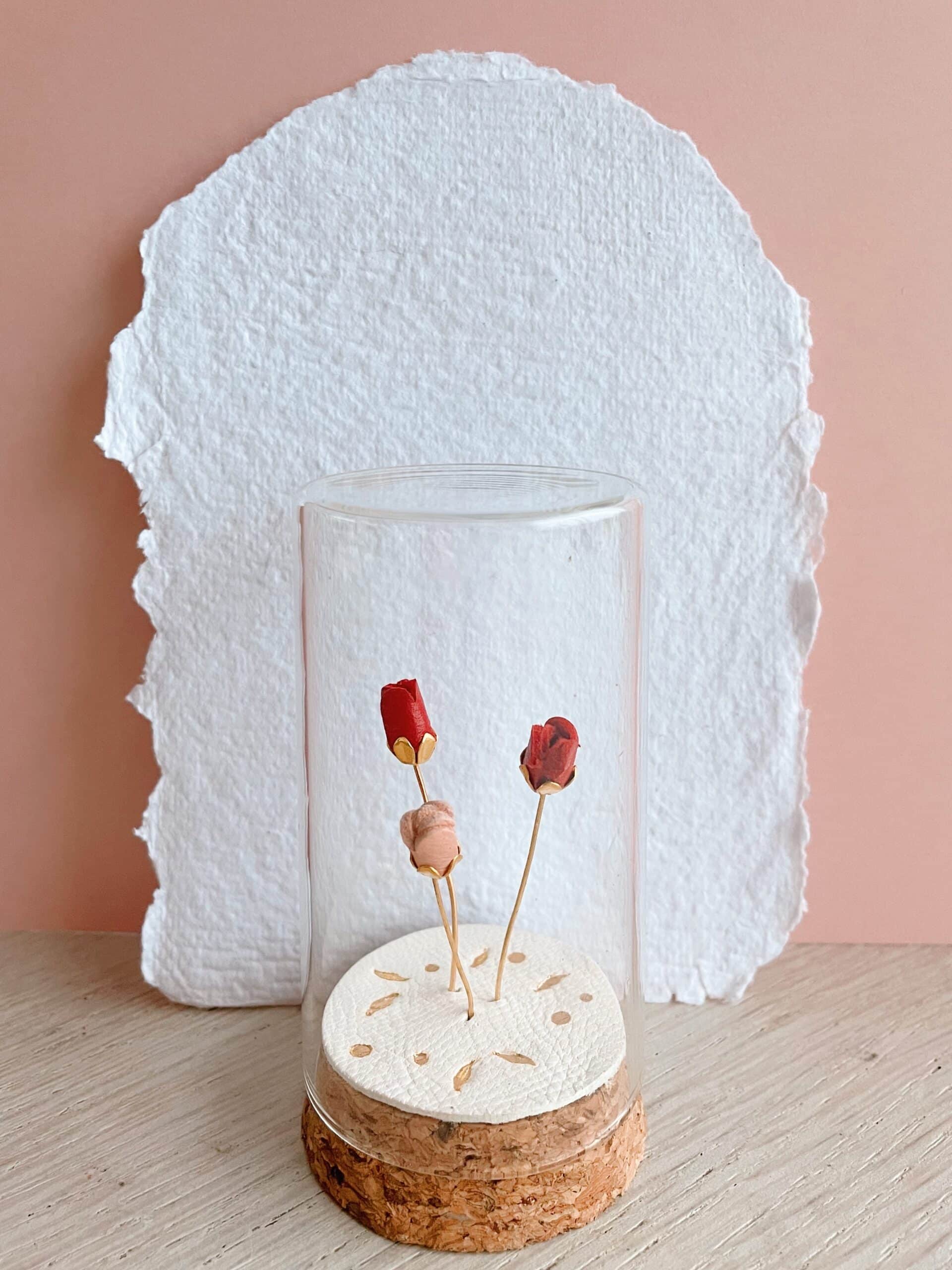 Jardin de Poche Carpe Diem © Du vent dans mes valises 3 Jardin de Poche Carpe Diem décoration poétique maison sous globe verre et socle liège