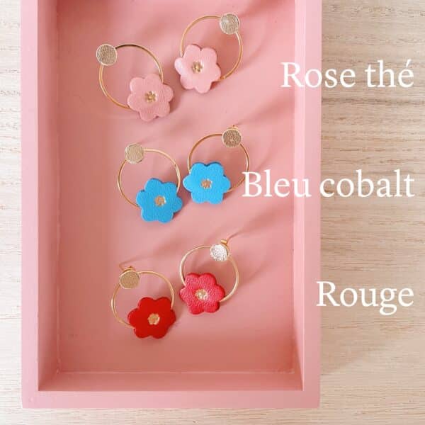 Assortiment mini boucles Corolles, fleurs colorées et cœur doré